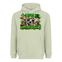 Matcha St Patricks Day Lucky Heifers Heavyweight Hoodie - RanaPortraitStore