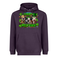 Plum St Patricks Day Lucky Heifers Heavyweight Hoodie - RanaPortraitStore