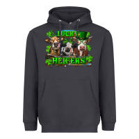 Smoke St Patricks Day Lucky Heifers Heavyweight Hoodie - RanaPortraitStore