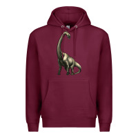 Burgundy brachiosaurus Premium Hoodie - Artiststas