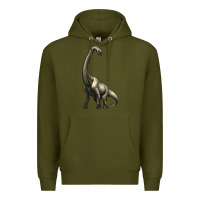 Army Green brachiosaurus Premium Hoodie - Artiststas