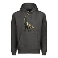 Charcoal Heather brachiosaurus Premium Hoodie - Artiststas
