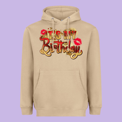 It's My Birthday Heavyweight Hoodie Designed By Zillion Design Studio