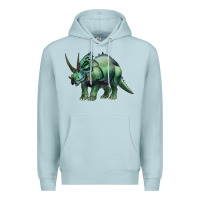 Blue Mist dinosaur triceratops Premium Hoodie - Artiststas