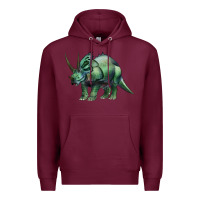 Burgundy dinosaur triceratops Premium Hoodie - Artiststas