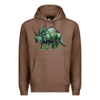 Chestnut dinosaur triceratops Premium Hoodie - Artiststas