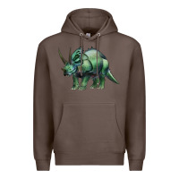 Coffee dinosaur triceratops Premium Hoodie - Artiststas
