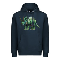 Navy dinosaur triceratops Premium Hoodie - Artiststas