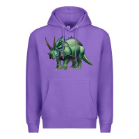 Purple dinosaur triceratops Premium Hoodie - Artiststas