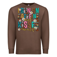 Chestnut i run on caffeine and kisses mothers day Premium Sweatshirt - texasbilliewilder