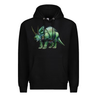 Black dinosaur triceratops Premium Hoodie - Artiststas