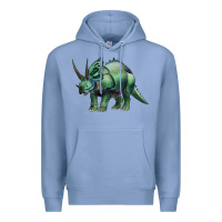 Colony Blue dinosaur triceratops Premium Hoodie - Artiststas