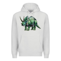 Dove Grey dinosaur triceratops Premium Hoodie - Artiststas