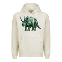 Oatmeal Heather dinosaur triceratops Premium Hoodie - Artiststas