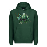 Sports Green dinosaur triceratops Premium Hoodie - Artiststas