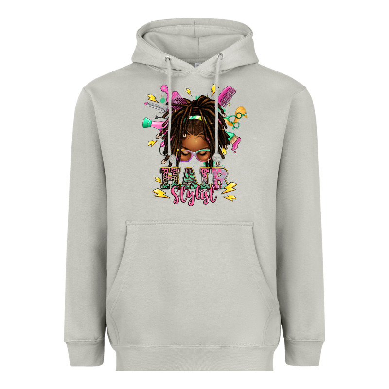 Afro Locs Hair Stylist Messy Bun Tbw Heavyweight Hoodie by texasbilliewilder | Teevron