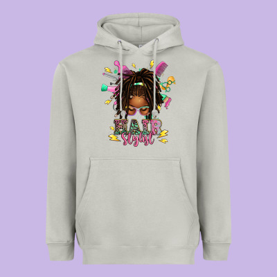 Heavyweight Hoodie afro locs hair stylist messy bun tbw
