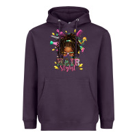 Plum afro locs hair stylist messy bun tbw Heavyweight Hoodie - texasbilliewilder