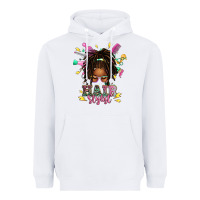 White afro locs hair stylist messy bun tbw Heavyweight Hoodie - texasbilliewilder
