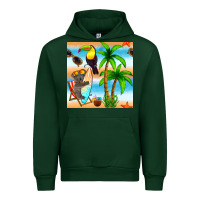 Forest Green tropical animals seamless pattern Urban Hoodie - BundleAndBundleShop