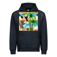 Navy tropical animals seamless pattern Urban Hoodie - BundleAndBundleShop