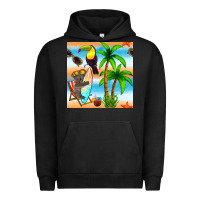 Pigment Black tropical animals seamless pattern Urban Hoodie - BundleAndBundleShop