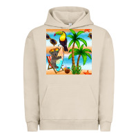 Pigment French Oak tropical animals seamless pattern Urban Hoodie - BundleAndBundleShop