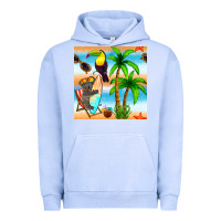 Pigment Grape Ice tropical animals seamless pattern Urban Hoodie - BundleAndBundleShop