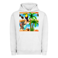 Pigment Lunar Rock tropical animals seamless pattern Urban Hoodie - BundleAndBundleShop