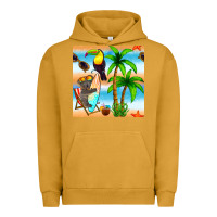 Pigment Peanut Butter tropical animals seamless pattern Urban Hoodie - BundleAndBundleShop