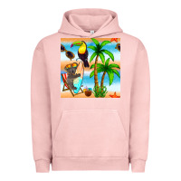 Pigment Salmon tropical animals seamless pattern Urban Hoodie - BundleAndBundleShop