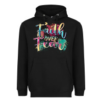 Black faith over fear Heavyweight Hoodie - Zillion Design Studio