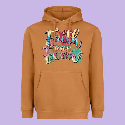 Faith Over Fear Heavyweight Hoodie Designed By Zillion Design Studio
