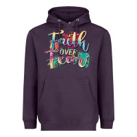 Plum faith over fear Heavyweight Hoodie - Zillion Design Studio