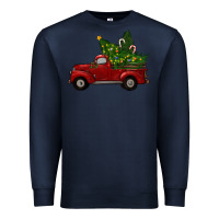 Navy christmas trees with truck Premium Sweatshirt - RanaPortraitStore