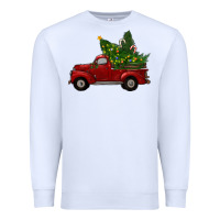 White christmas trees with truck Premium Sweatshirt - RanaPortraitStore
