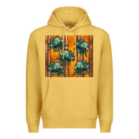Antique Gold dinosaur triceratops Premium Hoodie - Artiststas