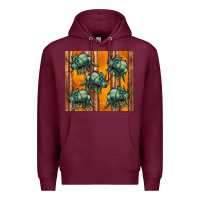 Burgundy dinosaur triceratops Premium Hoodie - Artiststas