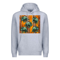 Heather Grey dinosaur triceratops Premium Hoodie - Artiststas