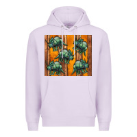 Lilac dinosaur triceratops Premium Hoodie - Artiststas