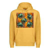 Mustard dinosaur triceratops Premium Hoodie - Artiststas