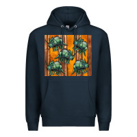 Navy dinosaur triceratops Premium Hoodie - Artiststas