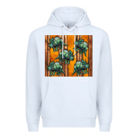 White dinosaur triceratops Premium Hoodie - Artiststas