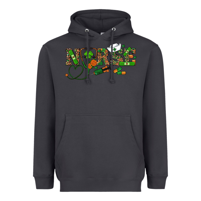 St. Patrick's Day Nurse Heavyweight Hoodie by RanaPortraitStore | Teevron