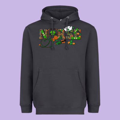 Heavyweight Hoodie St. Patrick's Day Nurse