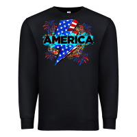 Black America with lightning bolt Premium Sweatshirt - Zillion Design Studio