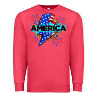 Cardinal America with lightning bolt Premium Sweatshirt - Zillion Design Studio