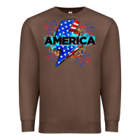 Chestnut America with lightning bolt Premium Sweatshirt - Zillion Design Studio