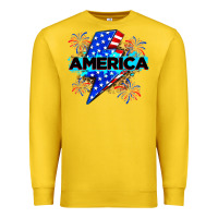 Lemon America with lightning bolt Premium Sweatshirt - Zillion Design Studio