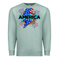 Seafoam America with lightning bolt Premium Sweatshirt - Zillion Design Studio